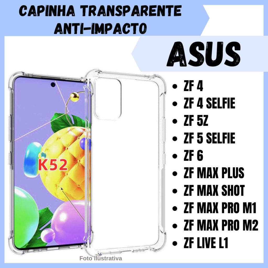 Capa Transparente Antiqueda Asus Zenfone 4 554 / 4 Selfie 533 / 5Z - 620 / Live L1 550 / Capa Anti Impacto  (CF09)