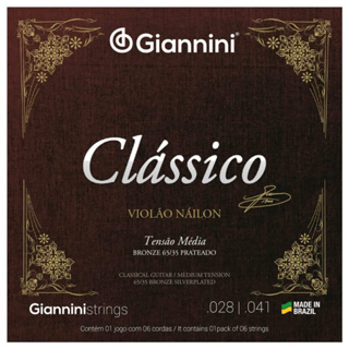 ENCORDOAMENTO VIOLÃO NYLON GENWPM GIANNINI TENSÃO MÉDIA em Oferta na Shopee