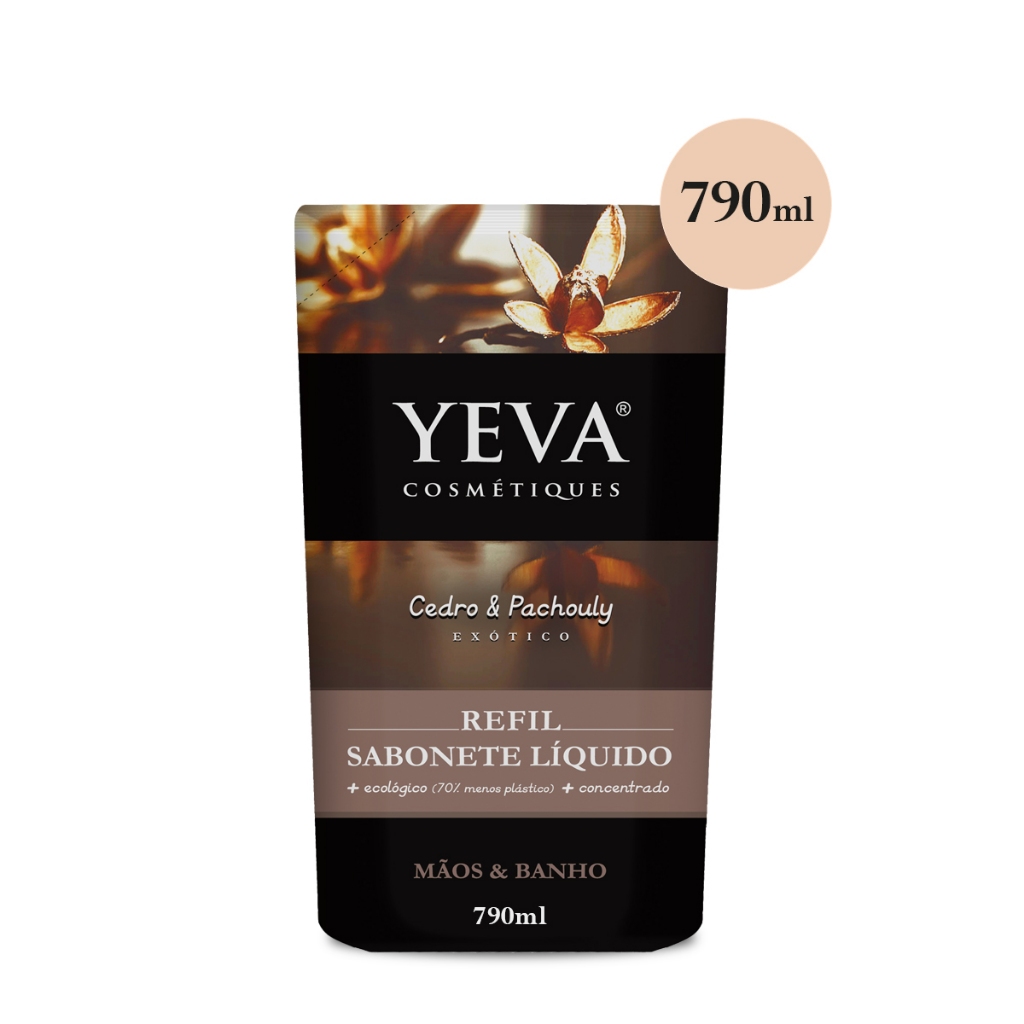 Refil Sabonete Líquido YEVA Exótico | Cedro & Pachouly - 790ml