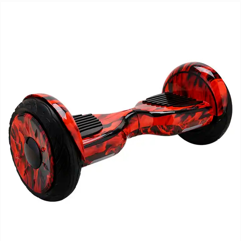 Hoverboard Original 10 Polegadas Vermelho Fogo Skate Elétrico Led Bluetooth e Bolsa