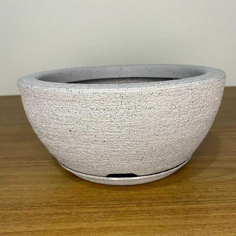 Vaso de Planta Tipo Bacia Mini em Polietileno Com Prato