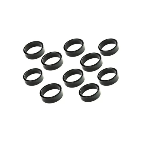 10x Espaçador Arruela Anel Calço de Ahead Set Alumínio Preto 10mm Para Espiga de Garfo Bike Bicicleta - Preço de atacado