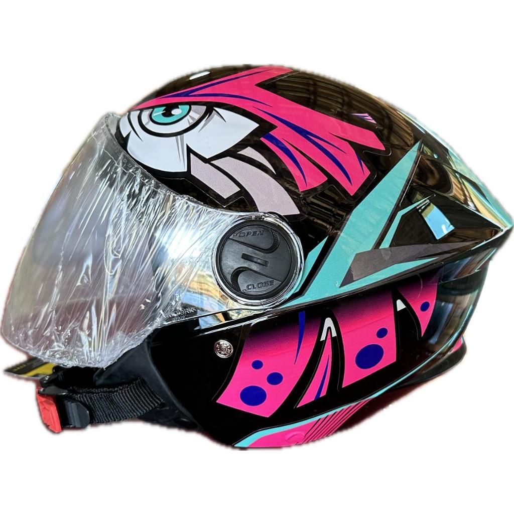 Capacete pro tork tribal aberto envernizado em Oferta na Shopee
