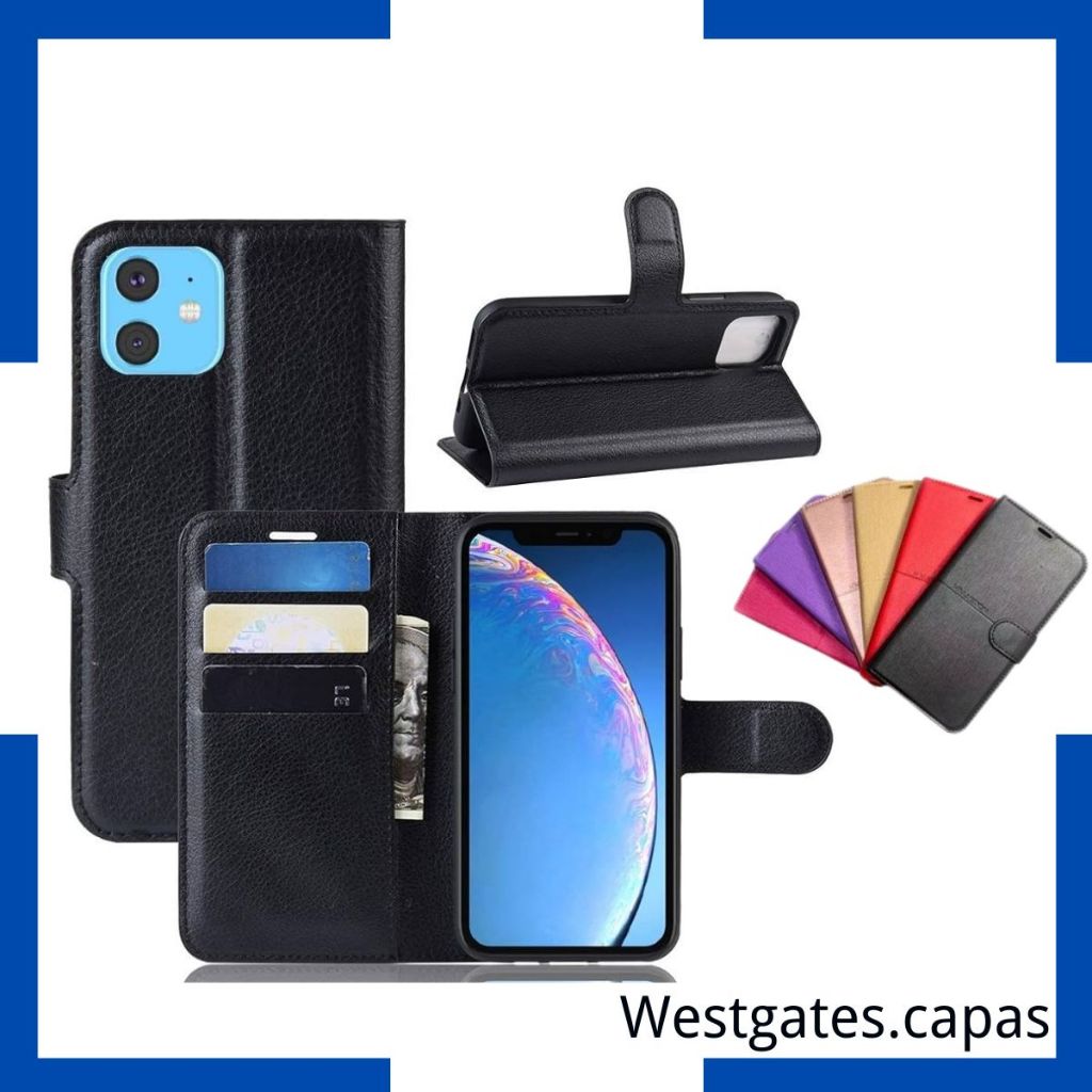 Capa Carteira filp cover Couro Sintetico compatível Para Iphone 6/7/8Plus/XS/XR/XS MAX/11/11Pro/12/12Pro MAX