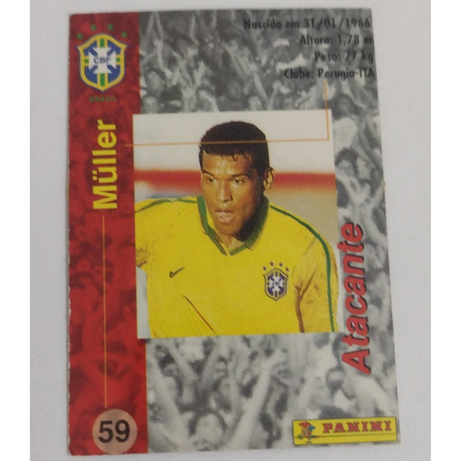 Cards Futebol Coca-Cola 1997 Vintage Retrô Colecionável - Jogador Müller