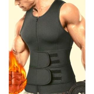 Regata Masculina Queima Gorduras Barriga Camiseta Cinta Lombar Reforçada Abdominal Para Costas Masculino