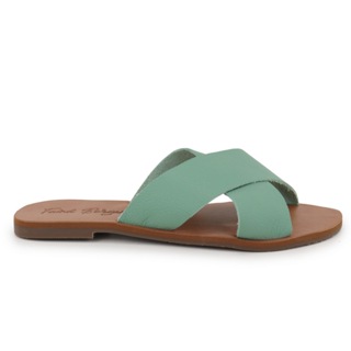 Rasteira Feminina Tiras Cruzadas Em X Couro Legitimo em Oferta na Shopee