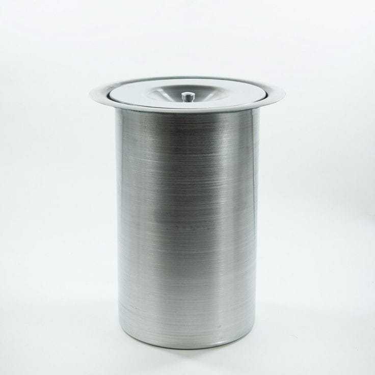Lixeira embutir 3Litros balde de Aluminio