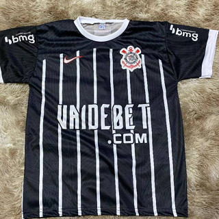 NOVA Camisa CORINTHIANS Preta Patrocínio 2024-25 de Alta Qualidade FRETE GRÁTIS ENVIO IMEDIATO