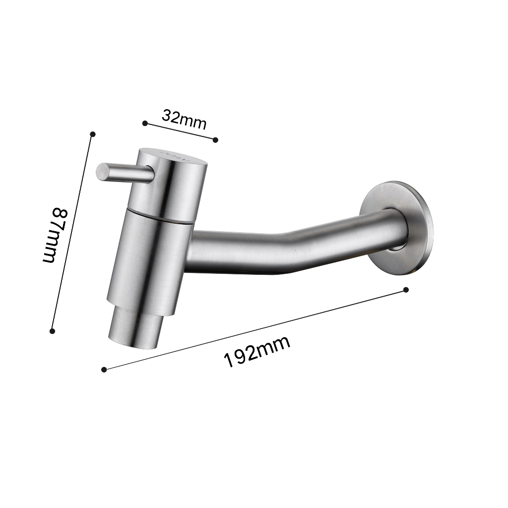 Torneira Inox Banheiro Lavatório Design Parede Link NOX10 DOAN