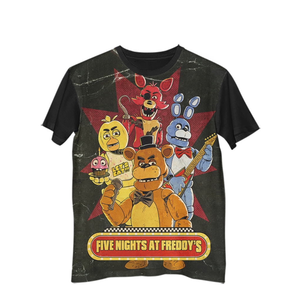 Camisa Filme Jogo FNAF Five Nights At Freddy's Poster WT0142