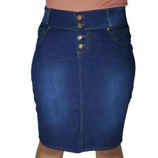 saia jeans moda evangélica com Lycra