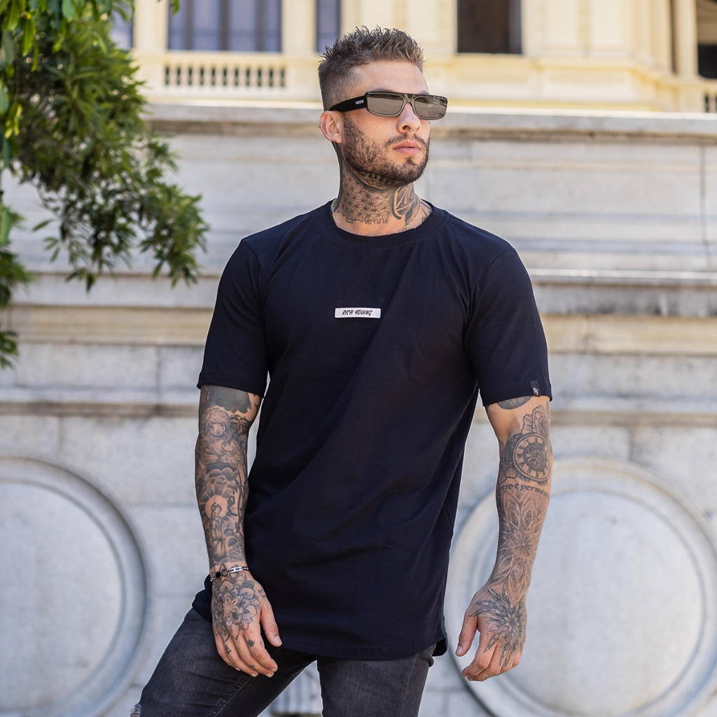 Camiseta Long Borracha Manga Curta Streetwear Masculina