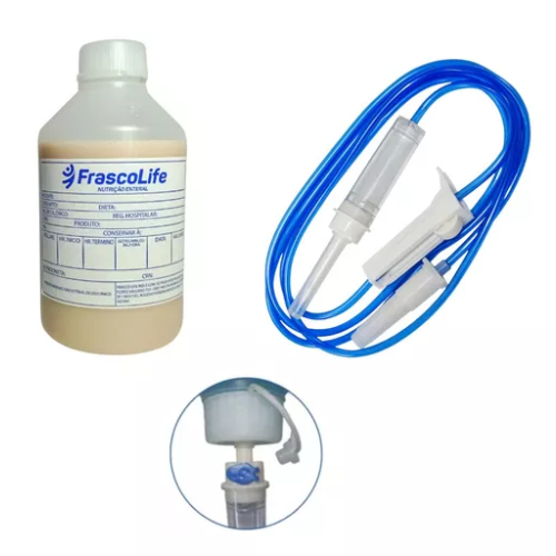 Kit 15 Frascos 15 Equipos Nutrição E Alimentação Enteral