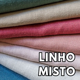 Tecido linho 1,50 metros x 1.40 largura (qualidade excelente) linho misto, várias cores