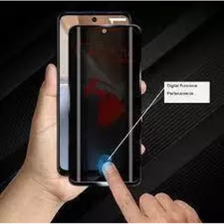 Película Privacidade Fosca Curvada Cerâmica S22 Ultra/ S23 Ultra 9D Flexível Anti Spy Anti-Impressão Digital Mate