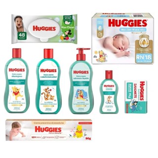 Kit Huggies Higiene Infantil Extra Suave Livre De Lágrimas - 8 Itens