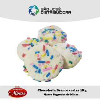 Bolacha Biscoito Chocofesta Branco Caixa 2Kg Petit Four