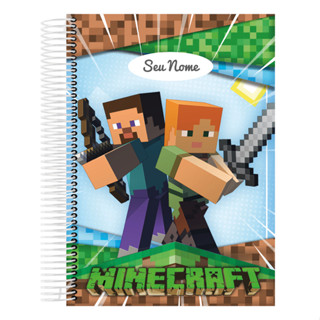 Adesivo para encapar caderno Minecraft personalizado