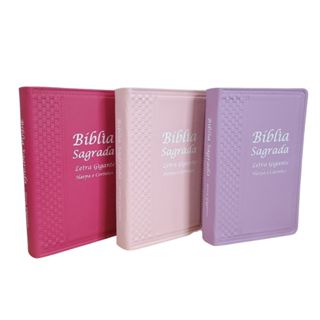 Bíblia Evangélica Feminina Luxo com Harpa Letra Grande | Palavras de Jesus em Vermelho em Oferta na Shopee