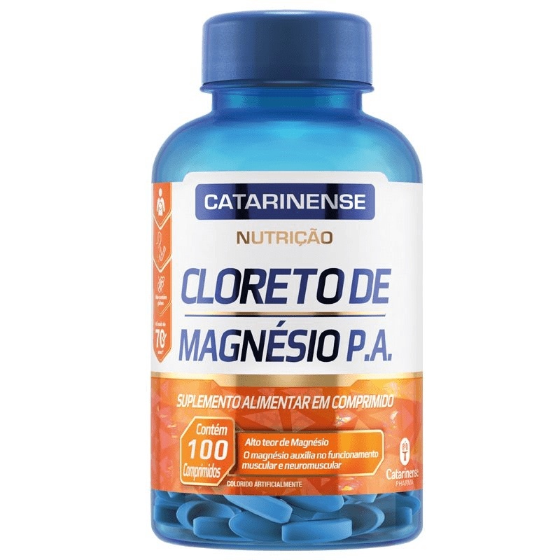 Suplemento Cloreto De Magnésio Catarinense Nutrição C/ 100cp