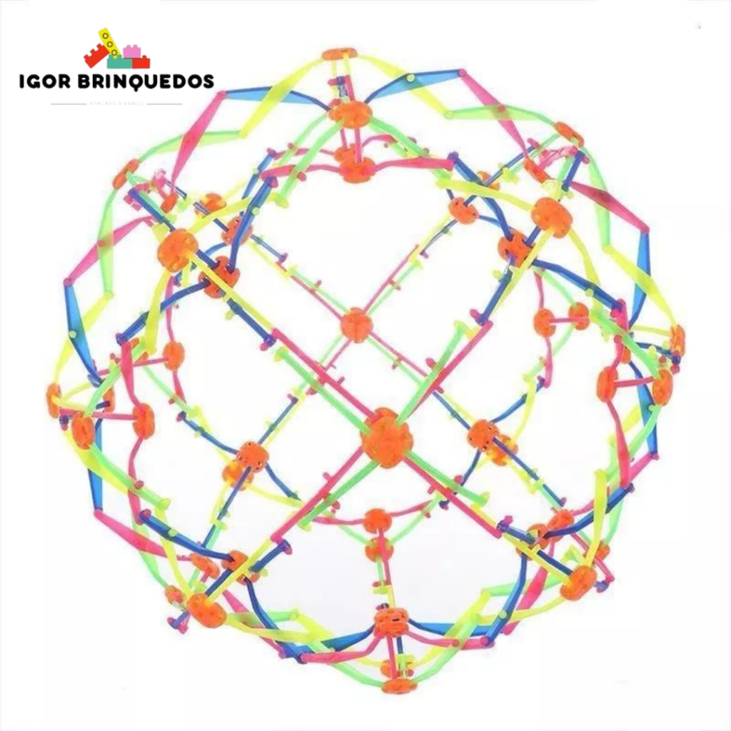 Bola Mágica Maluca Divertida Expansível Abre E Fecha Ao Lançar Com luz em Oferta na Shopee