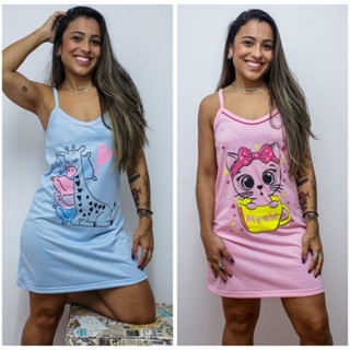 Camisola de Alcinha Temática em Algodão