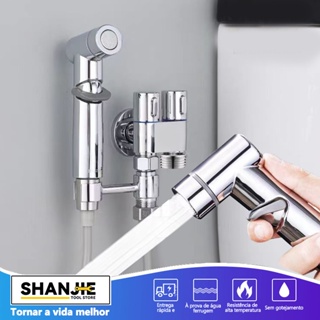 Kit Ducha Higiênica Registro Aço Inox Super Luxo com Derivação 2 Saídas Independentes em Oferta na Shopee