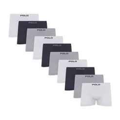 Kit com 10 Cuecas Boxer Algodão Sem Costura 781 Colorido