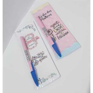 Kit c/10 ou 15 Lembrancinhas Personalizadas p/ Dia da Mulher/ Card com caneta