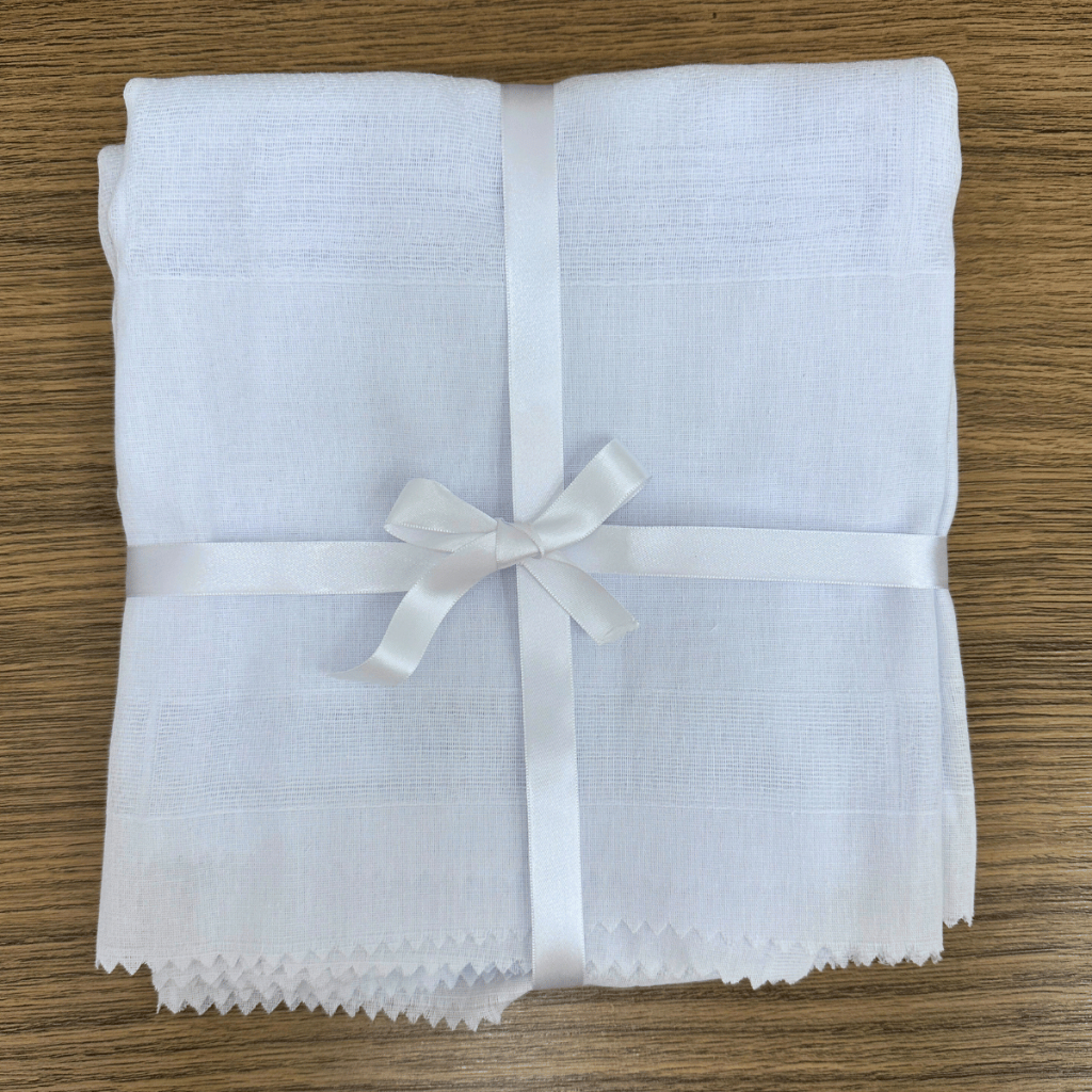 Kit 5 10 15 Fraldas Pinte e Borde Lisas Dupla Branca Luxo Bebe para Personalizar