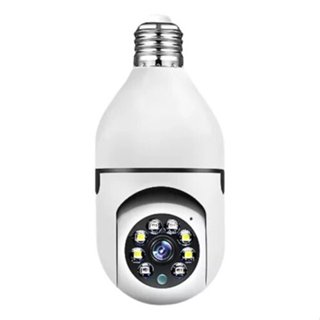 camera lampada wifi smart sem fio 360° com microfone e gravação noturna