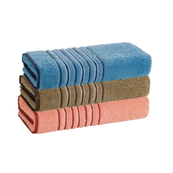 Kit com 3 toalhas de banho grandes e grossas modelo Amsterdã