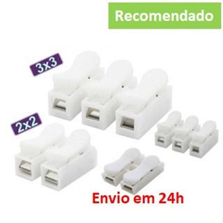 10/20/30/40 Conector de Pressão 2 via para fios duplo ou tripla  Emenda Sem Solda Sem Parafusos em Oferta na Shopee