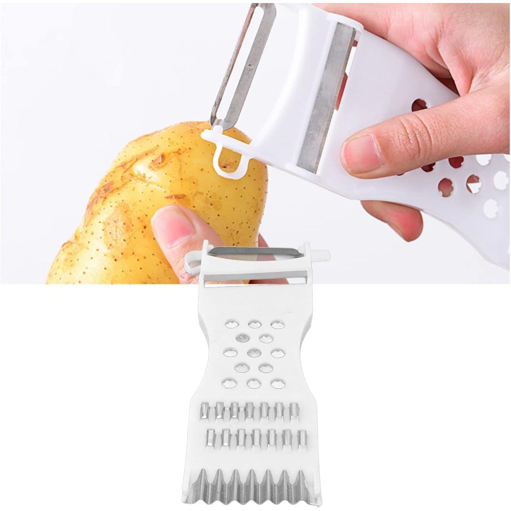 Ralador Multiuso 7 Funções 17.5x7cmFatiadores  Boleador Frutas E Legumes Prático Aço Inoxidável  Ferramenta Cozinh