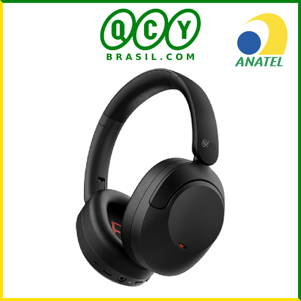 Headphone QCY H4 ANC Fone Sem Fio Bluetooth 5.2 Hi-Res Multiponto Até 70h De Reprodução - Audio