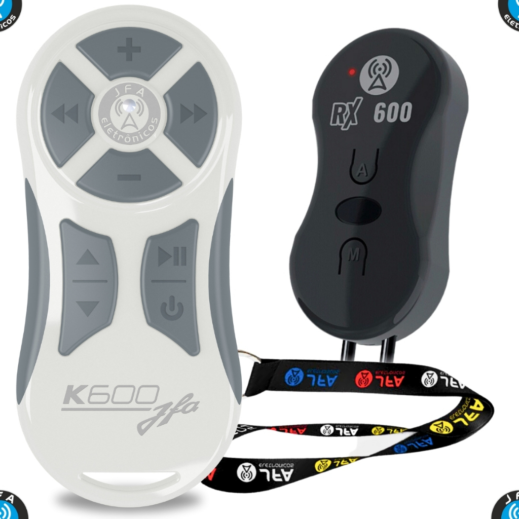 Controle Longa Distancia Jfa K600 600 Metros Branco E Cinza em Oferta na Shopee