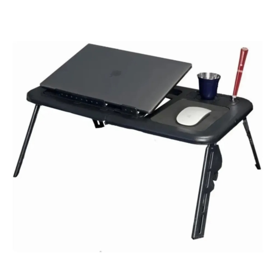 Mesa para Notebook Suporte portátil Dobrável 2 Coolers Sensor Touch Mouse mesa notebook cama em Oferta na Shopee