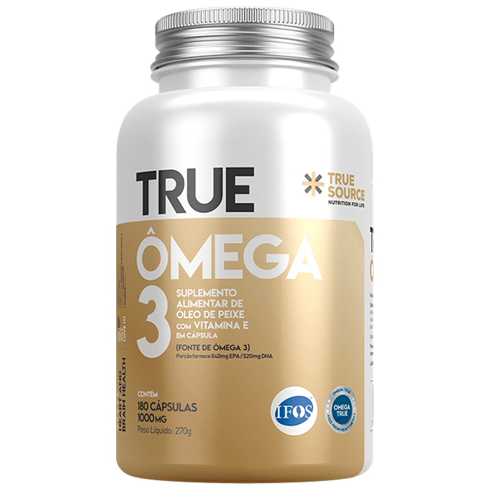 True Ômega 3 Com Vitamina E 60 ~ 180 Cápsulas - True Source