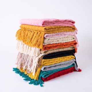 Manta Para Sofá e Peseira de Cama Diversas Cores 100% Algodão Artesanato Manual Mineiro