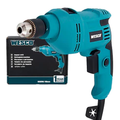 Furadeira De Impacto Elétrica Velocidade Variável Reversível 3/8 Pol. 550W Profissional Wesco WS3173