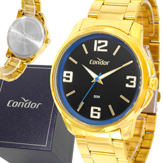 Relógio Condor Masculino Dourado Prova d