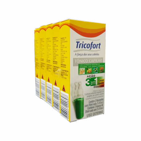 Tônico Capilar Anticaspa, Antiqueda, Antioleosidade-tricofort - 3 caixas