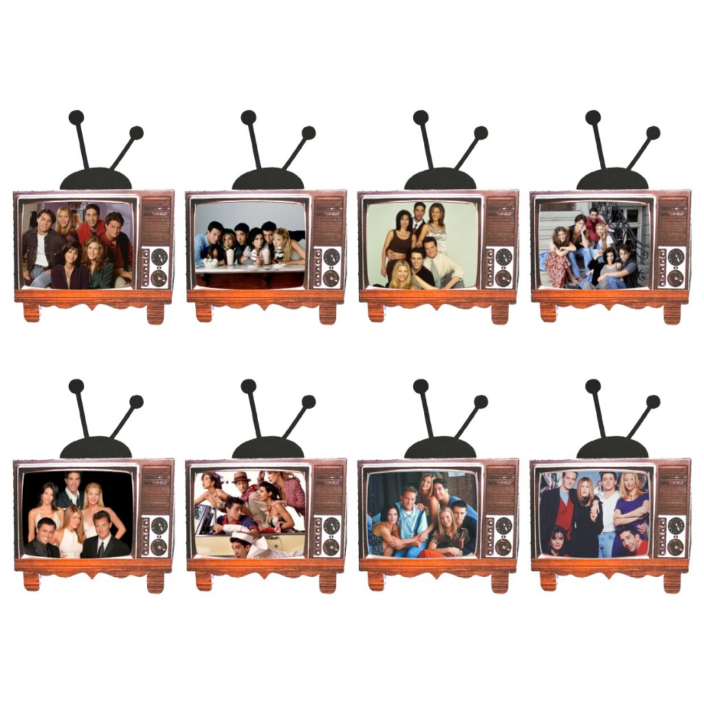 Caixa TV Personalizada Friends Série TV Anos 90 Decoração Festa de Aniversário