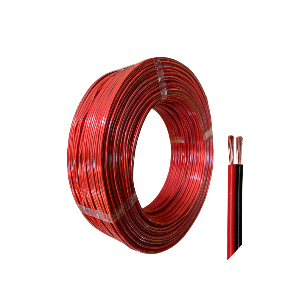 100 Metros Cabo Bicolor Cristal Som Automotivo Alto Falante 2x2,50mm