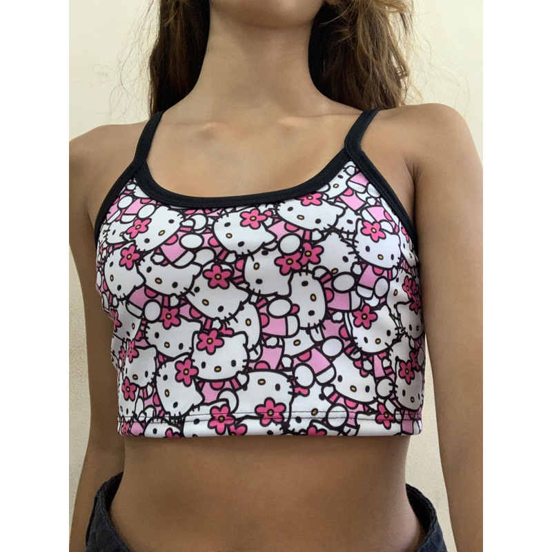 Cropped Alça Hello Kitty