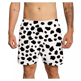 Shorts Masculino Pijama Samba Canção Vaquinha Pintinha Preta em Oferta na Shopee