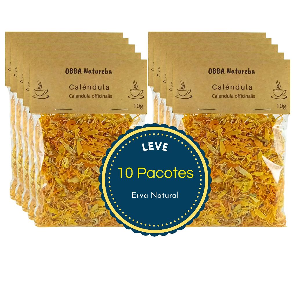 10 Pacotes Chá de Calêndula | Alta Qualidade | 100% Natural para Cha Envio Imediato em Oferta na Shopee