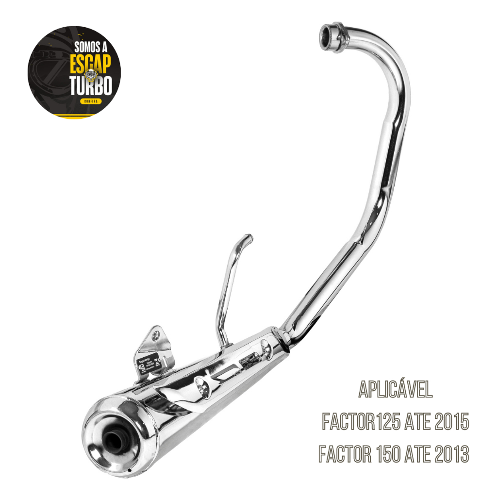 Escapamento Factor 125 15/ 150 Até 13 Mini Turuna C/ Protetor