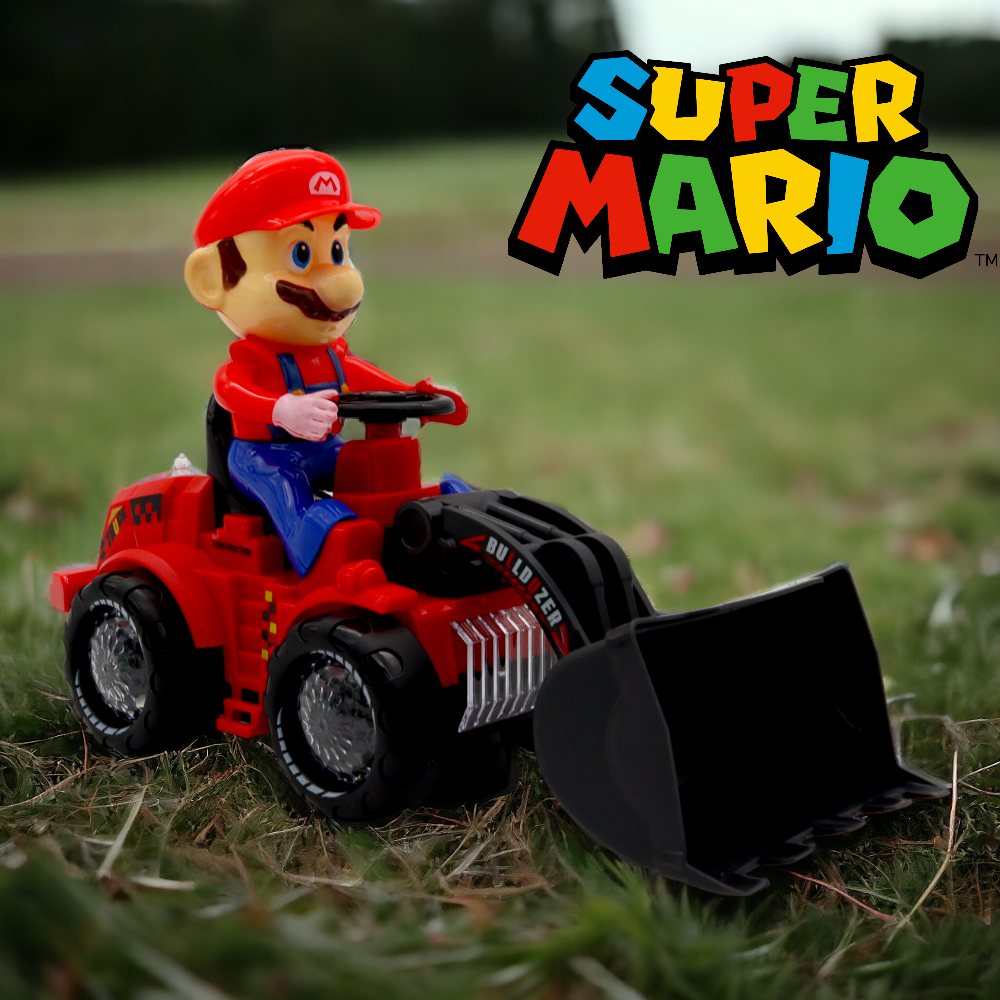 Brinquedo Trator Super Mario Bross Com Show de Luzes
